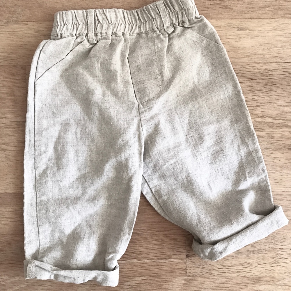 100%linen boy trousers